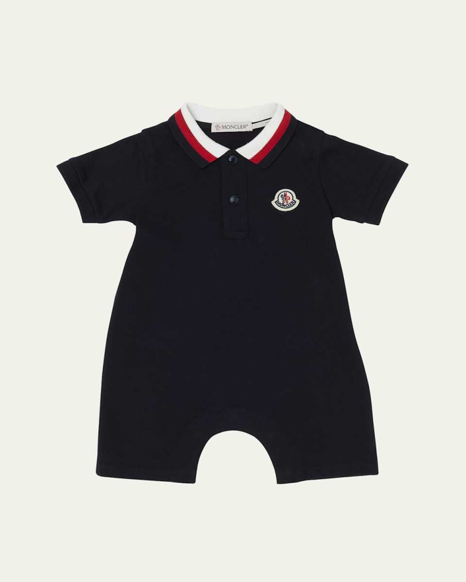 Boy's Pique Polo Playsuit, Size Newborn-24